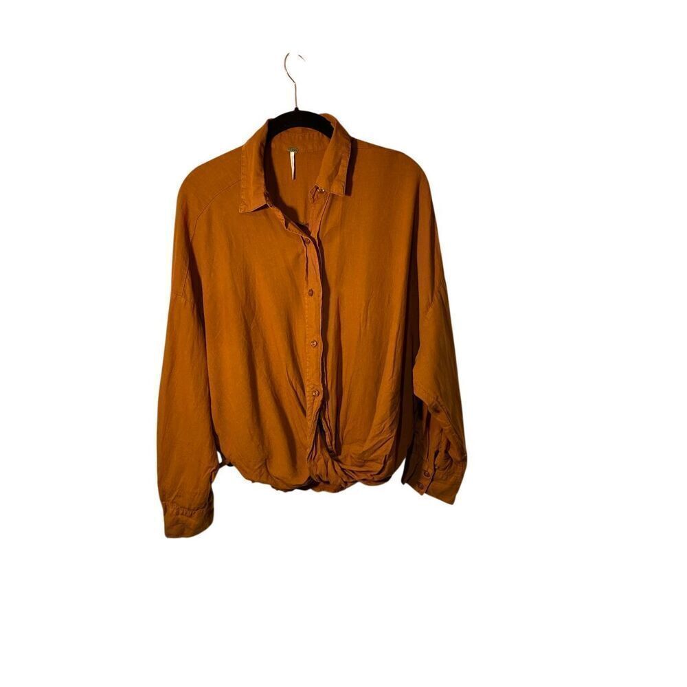 Young fabulous & broke women’s burnt orange, long sleeve blouse. S/M.